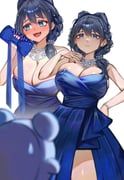 kronie_(ouro_kronii), ouro_kronii, ouro_kronii_(party_dress), hololive, hololive_english