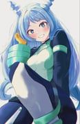hado_nejire, boku_no_hero_academia, sj_ipx, 1girl, blue_bodysuit