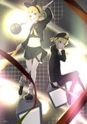 kagamine_len, kagamine_rin, rettou_joutou_(vocaloid), vocaloid, soyose