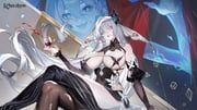echocalypse, 1girl, alcohol, areola_slip, asymmetrical_legwear