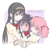 akemi_homura, kaname_madoka, wasu_(madoka_magica), mahou_shoujo_madoka_magica, mahou_shoujo_madoka_magica:_walpurgis_no_kaiten