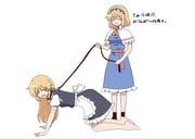 alice_margatroid, kirisame_marisa, touhou, kiyo_(kiyo_mariari), 2girls