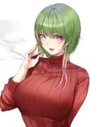 original, mohaka_(m_0haka), 1girl, breasts, cigarette