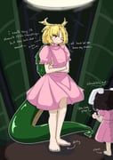 inaba_tewi, kicchou_yachie, touhou, hakoretto, 2girls