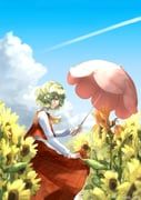 kazami_yuuka, touhou, shee_take, 1girl, ascot