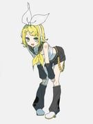 kagamine_rin, vocaloid, yoritori, 1girl, bare_shoulders