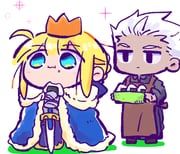 archer_(fate), artoria_pendragon_(fate), saber_(fate), fate/grand_order, fate_(series)