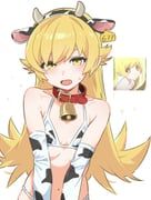 oshino_shinobu, monogatari_(series), skreamyy, 1girl, alternate_costume