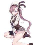 de_toledo_(arknights), arknights, ju_zi_gan, arm_support, arm_under_breasts