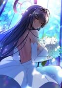 karin_(blue_archive), blue_archive, mango_(mango0208), 1girl, back