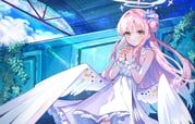 mika_(blue_archive), blue_archive, luo_shu, 1girl, angel_wings