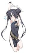 kisaki_(blue_archive), blue_archive, measho, 1girl, black_dress
