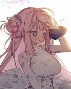 mika_(blue_archive), blue_archive, mochimoti0528, 1girl, black_eyes