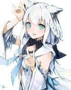 shirakami_fubuki, hololive, takenoko_no_you, 1girl, above-cleavage_cutout