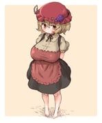 aki_minoriko, touhou, arinu, 1girl, arms_behind_back