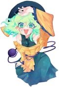 komeiji_koishi, touhou, yakenai, 1girl, :d