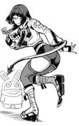 eous_(zenless_zone_zero), jane_doe_(zenless_zone_zero), zenless_zone_zero, toba_kuti, 1girl