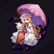 yakumo_yukari, touhou, dotebox, 1girl, blonde_hair