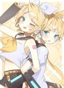 kagamine_len, kagamine_rin, vocaloid, p_changgun, 1boy