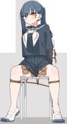original, kopaka_(karda_nui), 1girl, black_serafuku, blue_hair