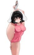 inaba_tewi, touhou, ranguiri, 1girl, :3