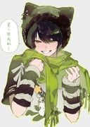 mamiya_yumehisa, sekai_metsubou_kyouyuu_gensou_mamiya, 1ita1, 1boy, animal_hat