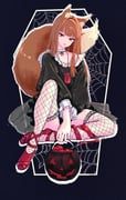 holo, spice_and_wolf, diagada, 1girl, alternate_costume