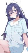 yuuka_(blue_archive), yuuka_(pajamas)_(blue_archive), blue_archive, orblack, 1girl