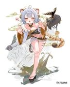 cogane_rang, stellive, riko_(rik0ring), 1girl, ahoge