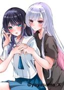 runami_yachiyo, sakayori_iroha, cho_kaguya-hime!, yayasama, 2girls