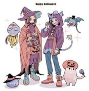 camus_(dq11), dracky, healslime, hero_(dq11), slime_(dragon_quest)