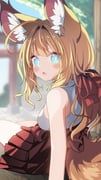 original, daidai_ookami, 1girl, :o, ahoge