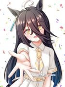 manhattan_cafe_(umamusume), umamusume, yuusen_(aenka), 1girl, ahoge