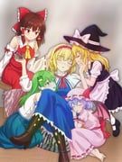 alice_margatroid, hakurei_reimu, kirisame_marisa, kochiya_sanae, remilia_scarlet