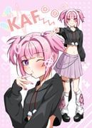kaf_(kamitsubaki_studio), kamitsubaki_studio, 87kurage, 1girl, black_hoodie