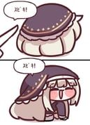 speaki_(trickcal), trickcal, numnum, 1girl, 2koma