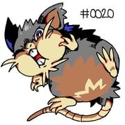alolan_raticate, pokemon, elricflavia, black_fur, bright_pupils