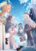 hinata_(blue_archive), mari_(blue_archive), sakurako_(blue_archive), blue_archive, chiu538
