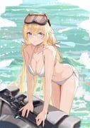 michele_(strinova), strinova, yizi_(yizi_official), 1girl, assault_rifle