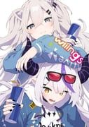 la+_darknesss, shishiro_botan, hololive, iiniku1212, 2girls