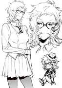 trey_clover, twisted_wonderland, sayosato, 1girl, :q