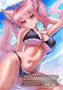 indie_virtual_youtuber, rayleigh_scale, 1girl, ahoge, animal_ear_fluff