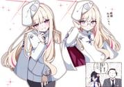 blonde_student_council_president_(blue_archive), doodle_sensei_(blue_archive), rin_(blue_archive), sensei_(blue_archive), blue_archive