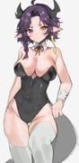 original, yuniiho, 1girl, ahoge, asymmetrical_horns