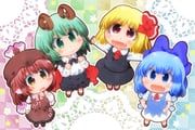 cirno, mystia_lorelei, rumia, wriggle_nightbug, touhou