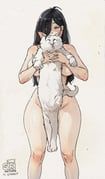 original, sibi, 1girl, ahoge, animal