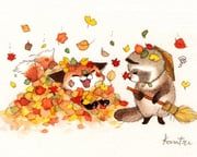 original, konatsu_tunacan, animal, animal_focus, autumn
