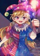 clownpiece, touhou, itomugi-kun, 1girl, american_flag