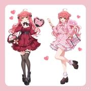 sakura_miko, hololive, mikami_nacaba, 1girl, ahoge