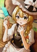 kirisame_marisa, touhou, temmie_(temi_maru), 1girl, apron